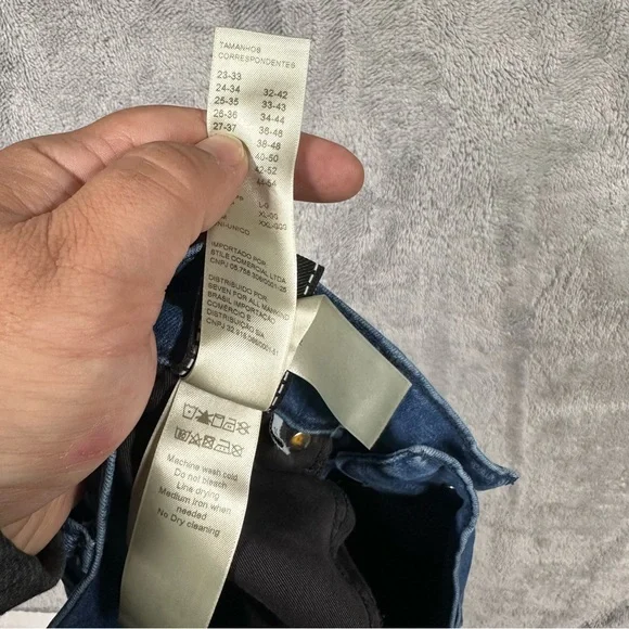 7 For All Mankind Luxe Performance “The Straight” Size 36 Blue Stretch Denim - Picture 6 of 7